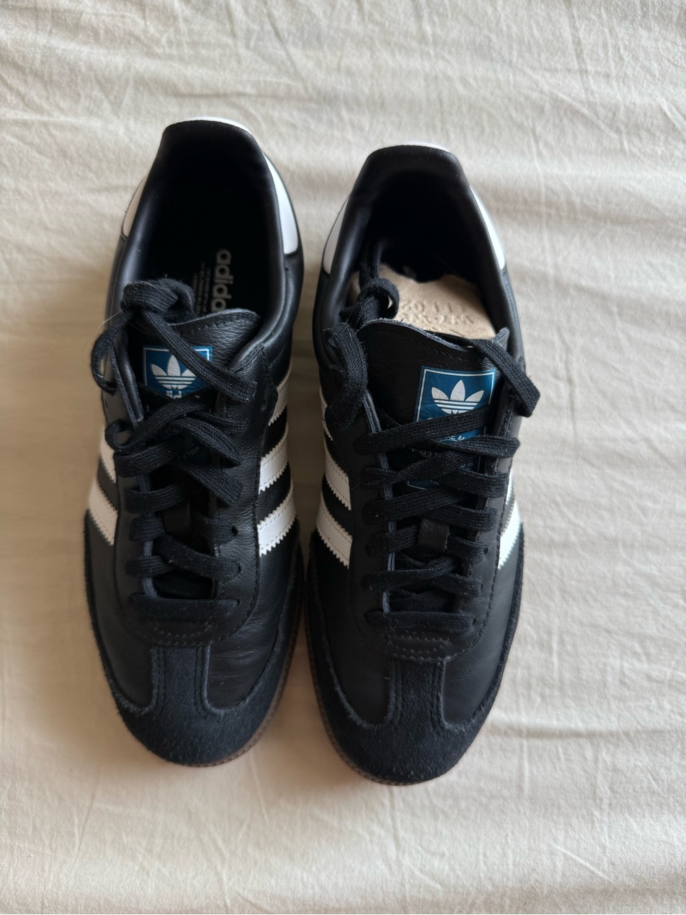 Adidas Black & White Classic Leather Sneakers